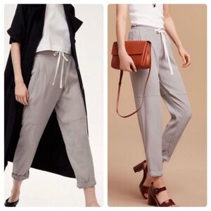 Aritzia Wilfred Marais Silk Trousers in Olive